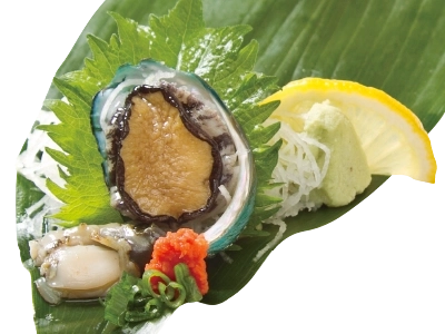 一口アワビ刺し